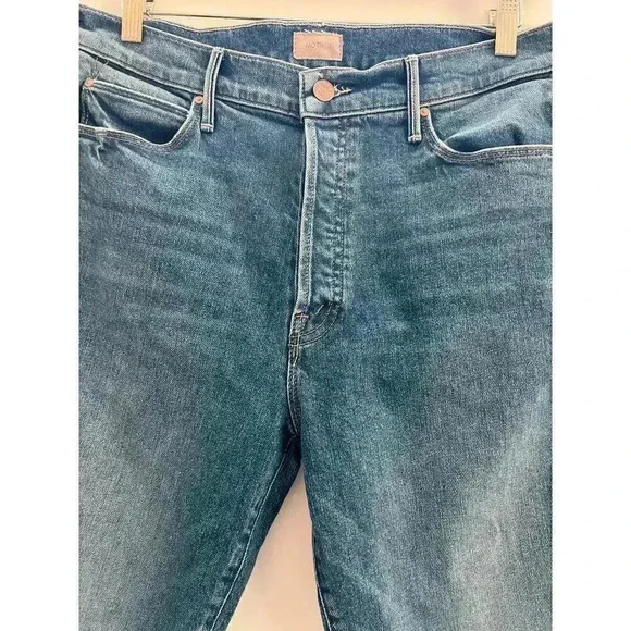 MOTHER The Stunner Ankle Fray Jeans Crate Digger Size 32 - Picture 9 of 14